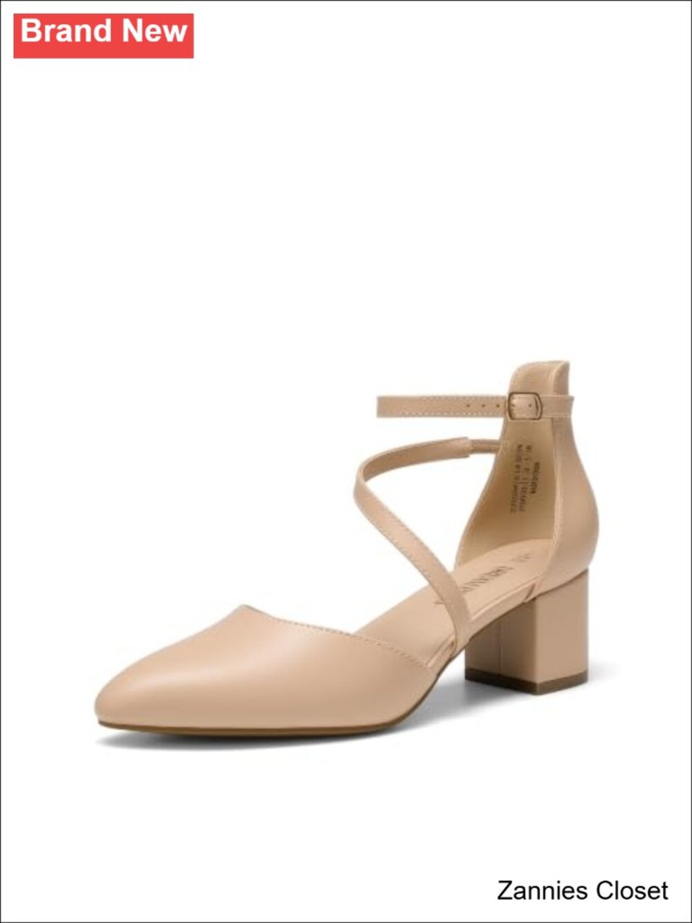✨ DREAM PAIRS Women's Pointed Toe Block Heel Pumps Ankle Strap Dress Shoes